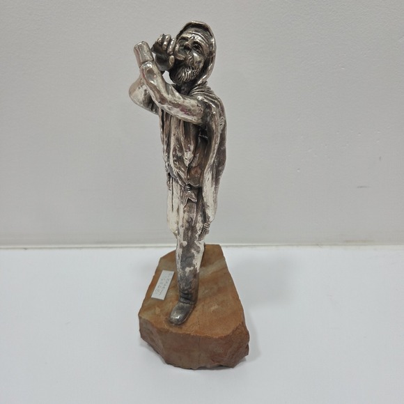 Other - Vintage A. Kedem Israel 925 Blowing Horn Figurine On Base 8.75" Rare Broken